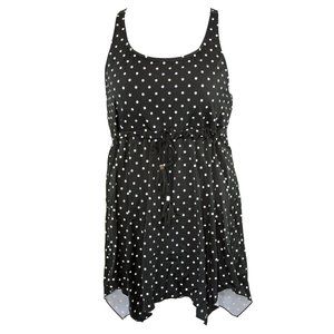 Denim & Co. Handkerchief Hem Swimsuit Dress Size 10 P3827 🌼🌸